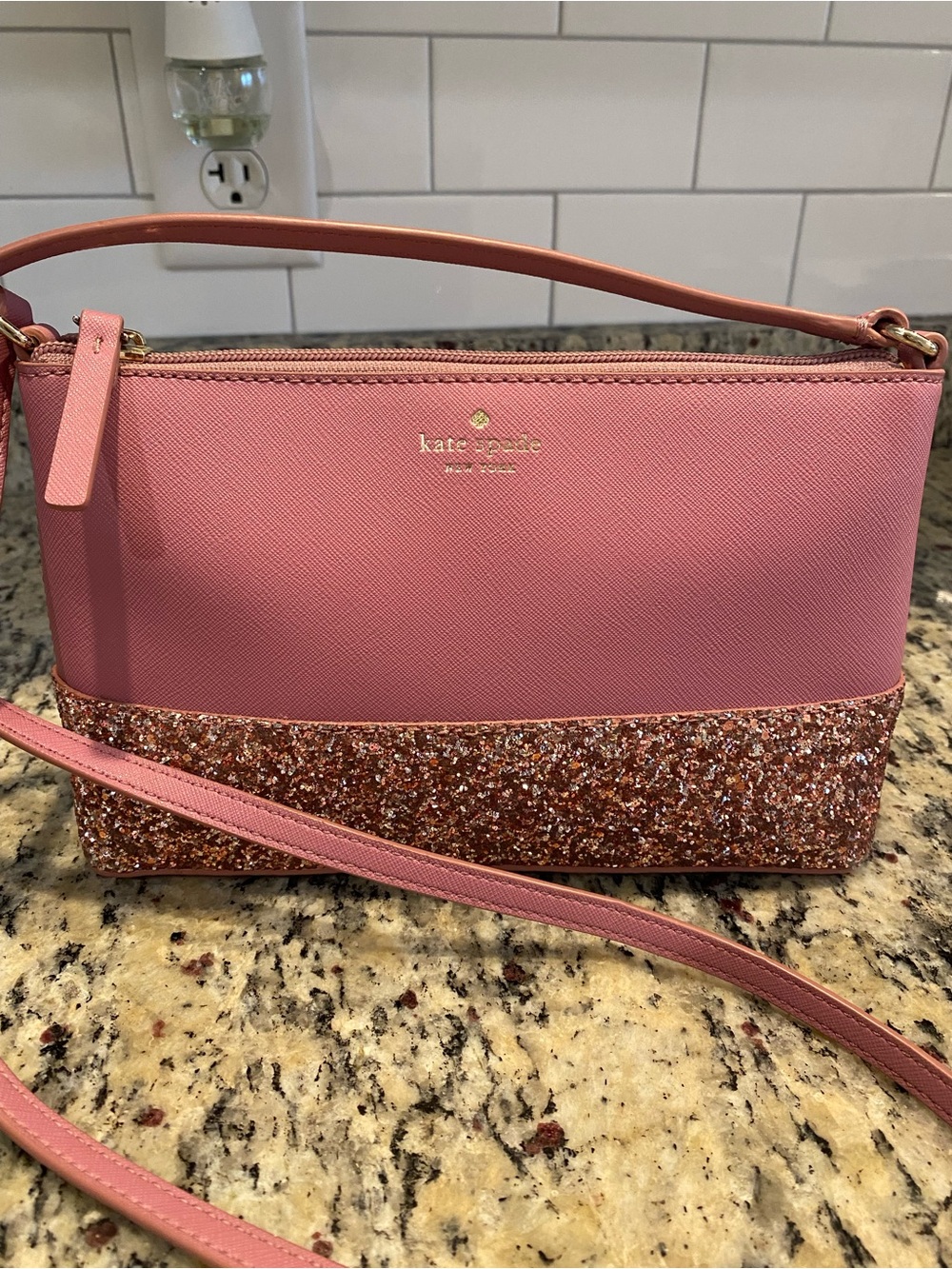 Kate Spade Pink Glitter Crossbody Bag - Picture 4 of 9
